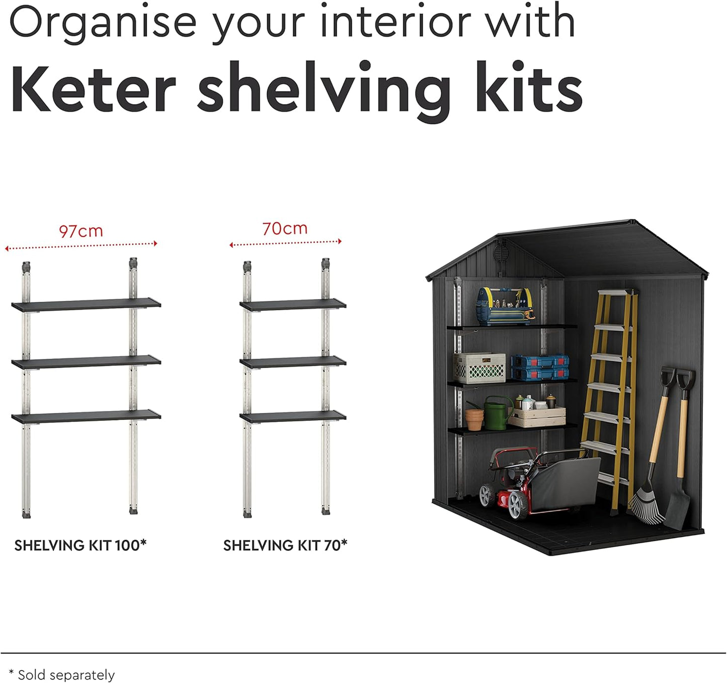 Darwin Outdoor Apex Single Door Garden Storage Shed 6 X 4Ft Grey Wood Look and Feel | Fade Free | All Weather Resistant | Safe and Secure | Zero Maintenance | 15 Year Warranty